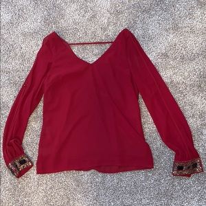 Gorgeous long sleeve red shirt!